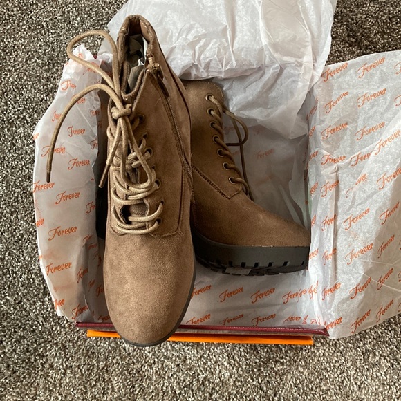 Forever 21 Shoes - Forever tan suede ankle boots
